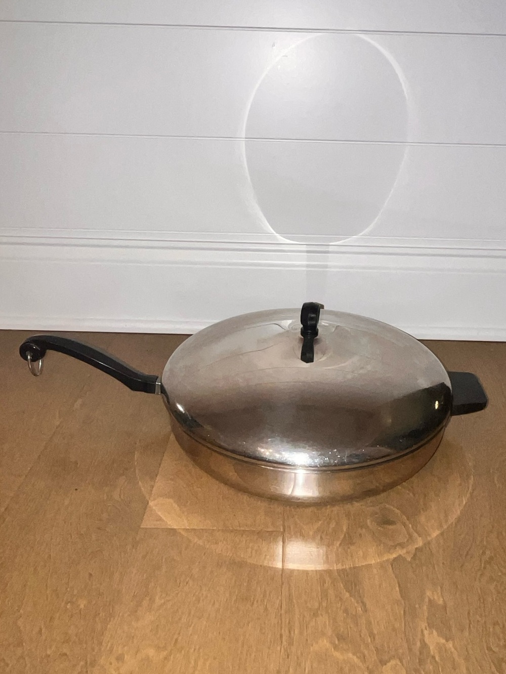 Farberware: Vintage 12” Skillet Aluminum Clad Stainless Steel With Lid